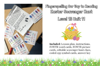 Preview of Fingerspelling Our Way to Reading Easter Scavenger Hunt - Deaf Education