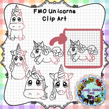 Preview of Finish Me Off: Unicorn Clip Art