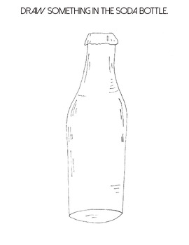 Preview of Finish The Drawing Prompt Bell Ringer Art Sketchbook Exercise-Bottle