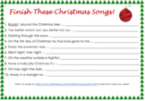 Finish These Christmas Songs