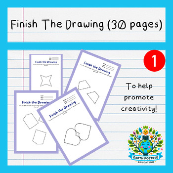 Preview of Finish the Drawing: 30-Page Morning Activity Pack