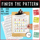 Finish the Pattern Worksheets for PreK and Kindergarten - 
