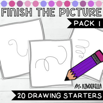 Preview of Finish the Picture/Finish the Drawing Morning Work Pack 1