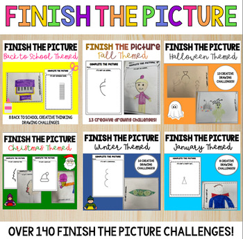 Preview of Finish the Picture GROWING Bundle! | It's not a.. | Gifted and Talented |