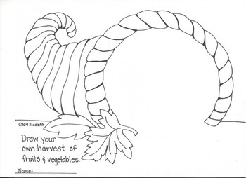 empty cornucopia coloring pages