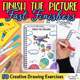 Finish the Picture Worksheets: Complete the Drawing Activi