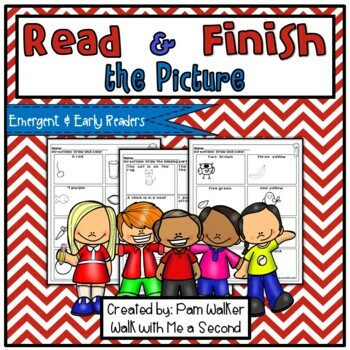 Preview of Read and Finish the Pictures for Emergent and Early Readers