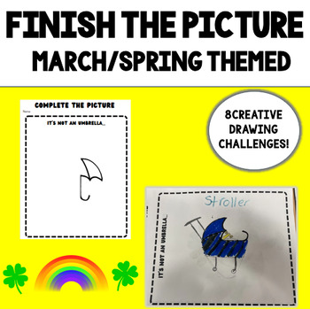 Preview of Finish the SPRING Picture | "It's not a" | Spring Activity | Gifted and Talented