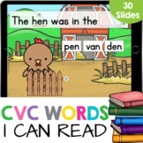 Finish the Sentences: I Can Read CVC Words Google Slides w