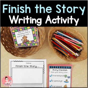 Preview of Finish the Story Writing Activity with Writing Prompts and Checklist
