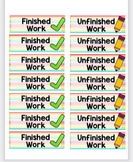 Finished Work/ Unfinished Work Avery 5162 Stickers Folder Labels