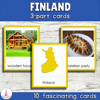 Preview of Finland Montessori 3-part Cards