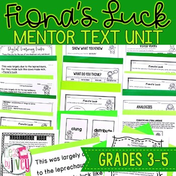 Preview of Fiona's Luck St. Patrick's Day Mentor Text Digital & Print Leprechaun Book Unit