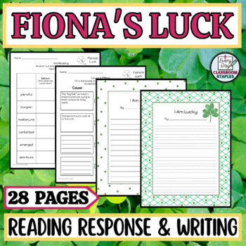 Preview of Fiona's Luck by Teresa Bateman Book Companion and Writing Pages