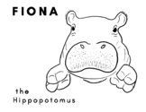 Fiona the Hippo Coloring & Learning Sheets