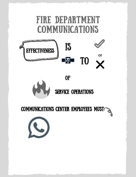 Preview of Fire Department Communications Workbook