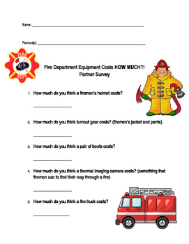 Preview of Fire Dept question and answer sheet