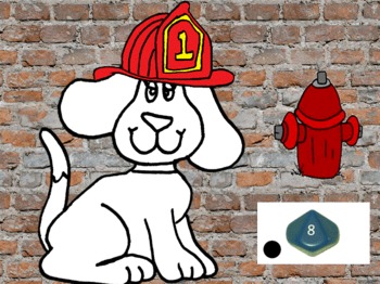 Preview of Fire Dog Dot Game--Common Core Kindergarten Math Flipchart Counting Game