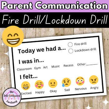 Fire Drill/Lockdown Drill: Parent Communication | TPT