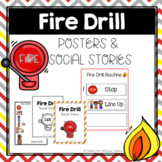 Fire Drill Routine- Poster, Visuals, & Social Stories