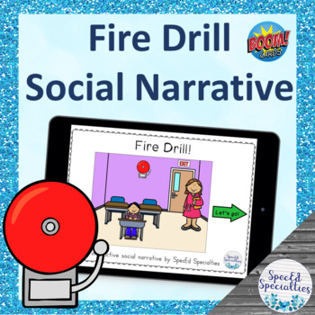 Preview of Fire Drill Safety Social Narrative BOOM Cards™ digital adapted book