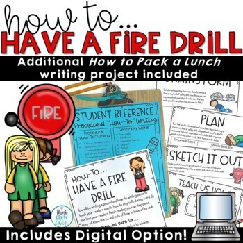 Preview of Fire Drill Safety and Prevention Activities Writing