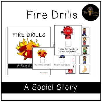 Preview of Fire Drill Social Story - Adapted Book for Autism, Special Education, SLP