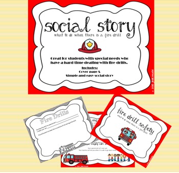 Preview of Fire Drill Social Story - Short and Simple - Autism - Special Needs - Fears