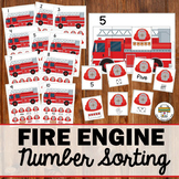 Fire Engine Number Sorting Activity