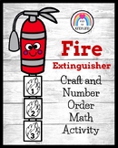 Fire Extinguisher Craft, Number Order/Counting Activity fo