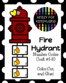 Fire Hydrant Craft, Number Order / Counting Math Activity 