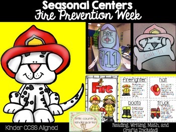 Preview of Fire Safety Week Activities for Kindergarten