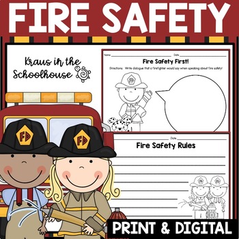 Preview of Fire Prevention | Fire Safety | Easel Activity Distance Learning