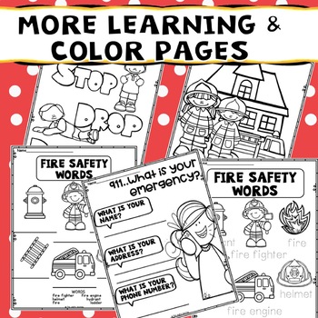 Fire Safety Coloring Pages By The Joyful Journey Tpt