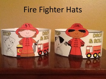 Preview of Fire Prevention Week Firefighter Hats