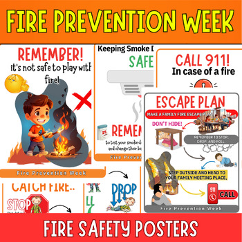 Preview of Fire Safety tips poster | Fire Safety Poster | Fire Prevention Bulletin board