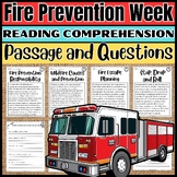 Fire Prevention Week Reading Comprehension Fire Safety Rea