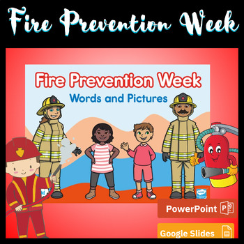 Preview of Fire Prevention Week Words and Pictures PowerPoint & Google Slides
