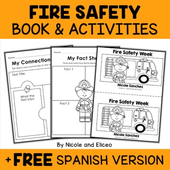 Preview of Fire Safety Week Activities and Mini Book + FREE Spanish