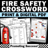 Fall Fire Safety Back to School Crossword Puzzle Fun Morni