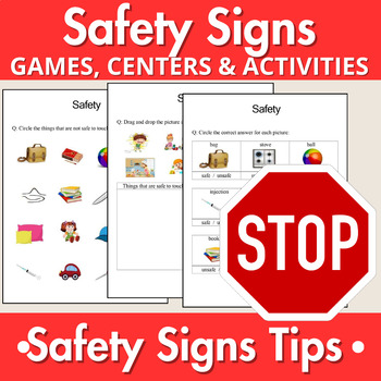 Preview of Safety Signs Activity - Key Included