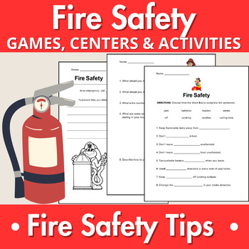 Preview of Fire Safety Activity WITH Key Included