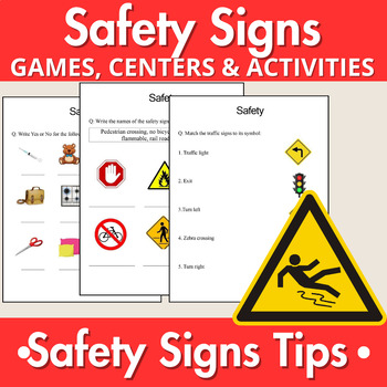 Preview of Safety Signs Activity WITH Key Included