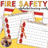 Fire Safety Alphabet Tracing Cards, Fire Theme Tracing Car