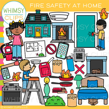 Preview of Fire Safety At Home Clip Art