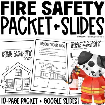 Preview of Fire Safety Booklet | Fire Safety Week Activities Fire Prevention Digital Slides