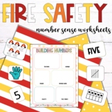Fire Safety Building Number Sense by Subitizing Worksheets 1-10