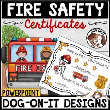 Preview of Fire Safety Award Certificates Editable Fire Safety Week