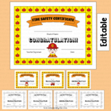 Fire Safety Certificates Editable Firefighter Award Week P