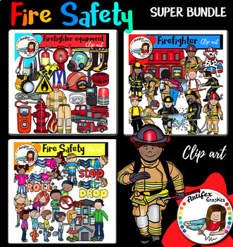Preview of Fire Safety Clip Art superbundle
